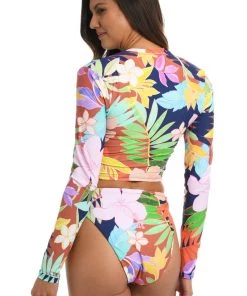 Citrus In The Tropics Cropped Rashguard Tops