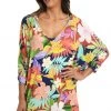 Citrus In The Tropics V-Neck Tunic Tops