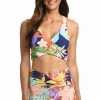 Citrus In The Tropics Reversible Wrap Front Crop Top