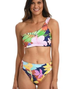 Citrus In The Tropics Reversible One Shoulder Top Tops