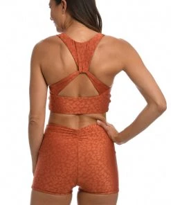 Citrus Tops On The Spot Reversible Wrap Front Crop Top