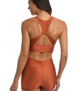 Citrus Tops On The Spot Reversible Wrap Front Crop Top