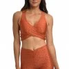 Citrus Tops On The Spot Reversible Wrap Front Crop Top