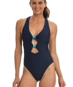 Citrus One-Piece Head In The Clouds Reversible Knotted One Piece