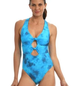 Citrus One-Piece Head In The Clouds Reversible Knotted One Piece