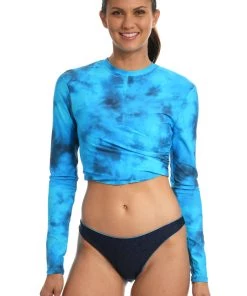 Citrus Head In The Clouds Cropped Rashguard Tops
