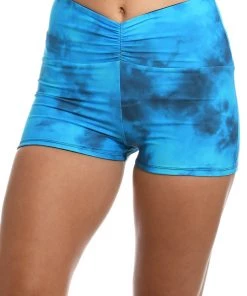 Citrus Head In The Clouds Reversible Mid Waist Bike Short Bottoms