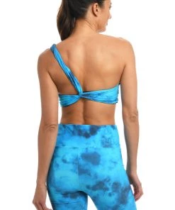 Citrus Head In The Clouds Reversible One Shoulder Top