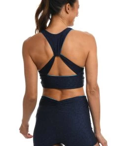 Citrus Head In The Clouds Reversible Wrap Front Crop Top