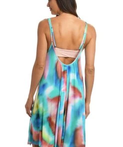 Citrus Sunset Tide Trapeze Dress Cover Ups