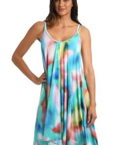 Citrus Sunset Tide Trapeze Dress Cover Ups
