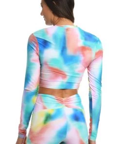 Citrus Sunset Tide Cropped Rashguard