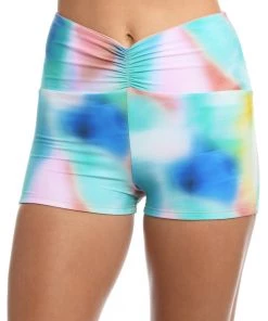Citrus Sunset Tide Reversible Mid Waist Bike Short