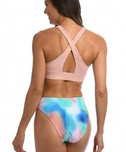 Citrus Sunset Tide Reversible High Neck Bra