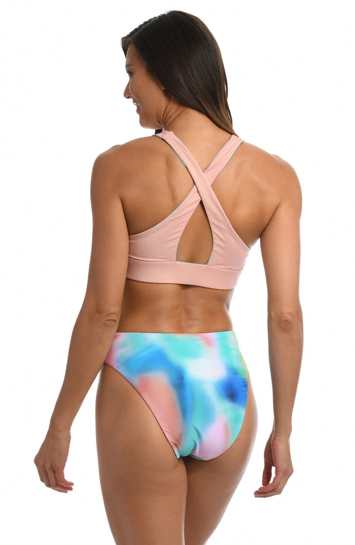 Citrus Sunset Tide Reversible High Neck Bra