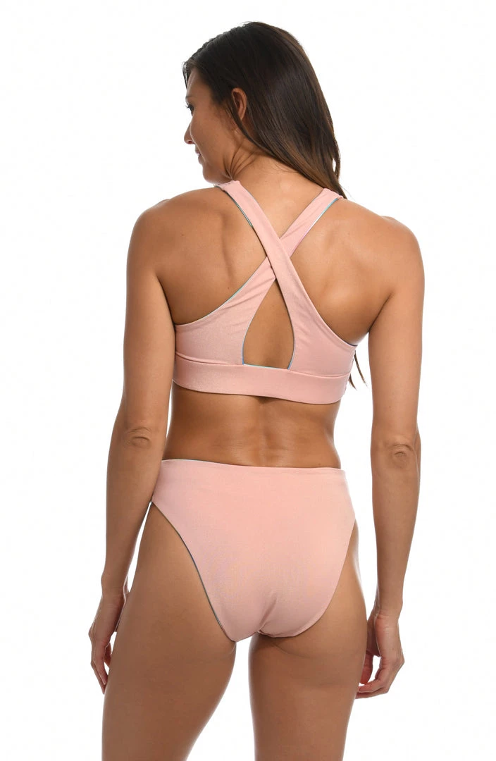 Citrus Sunset Tide Reversible High Neck Bra