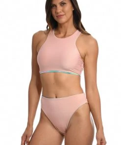 Citrus Sunset Tide Reversible High Neck Bra