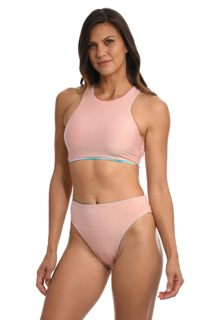 Citrus Sunset Tide Reversible High Neck Bra