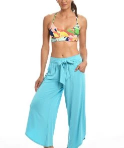 Citrus Lounge Around Jersey Draped Culottes