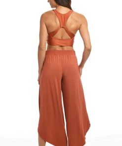 Citrus Lounge Around Jersey Draped Culottes