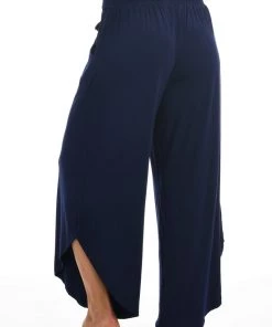 Citrus Lounge Around Jersey Draped Culottes Bottoms