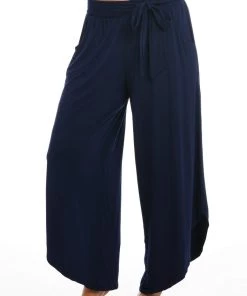 Citrus Lounge Around Jersey Draped Culottes Bottoms