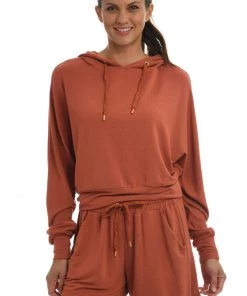 Citrus Cover Ups Cozy Knit French Terry Hoodie