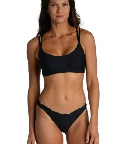 Citrus Tops Abstract Palm Reversible Bralette Top