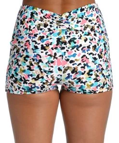 Citrus Bottoms Camo Cheetah Reversible High-Waist Bike Short