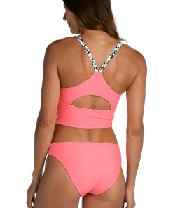 Citrus Tops Camo Cheetah Reversible Over-The-Shoulder Midkini Top