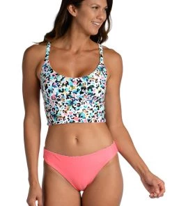 Citrus Tops Camo Cheetah Reversible Over-The-Shoulder Midkini Top