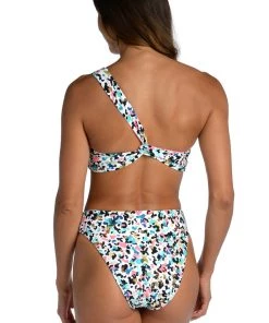 Citrus Camo Cheetah Reversible One Shoulder Top