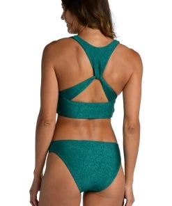 Citrus Ditsy Spot Over-The-Shoulder Wrap Top Tops