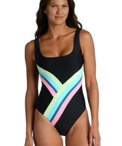 Citrus Colorblock Over-The-Shoulder One Piece One-Piece