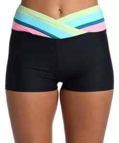 Citrus Colorblock Mid-Waist Bike Short Bottoms