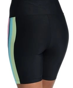 Citrus Colorblock High-Waist Bike Short Bottoms