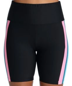 Citrus Colorblock High-Waist Bike Short Bottoms