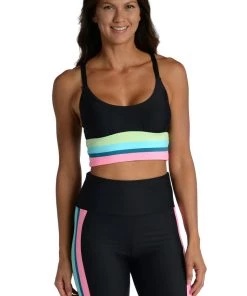 Citrus Colorblock High-Waist Bike Short Bottoms