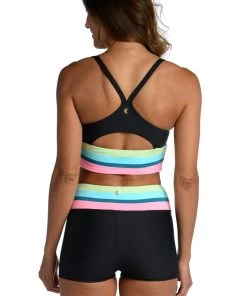 Citrus Colorblock Over-The-Shoulder Midkini Top