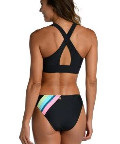 Citrus Tops Colorblock High-Neck Midkini Top