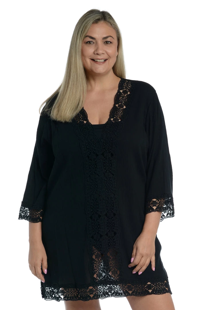 La Blanca Island Fare V-Neck Tunic Cover Ups