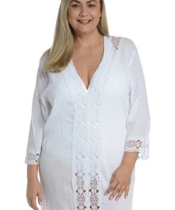 La Blanca Island Fare V-Neck Tunic Cover Ups