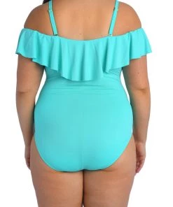 La Blanca One-Piece Island Goddess Off Shoulder Ruffle One Piece