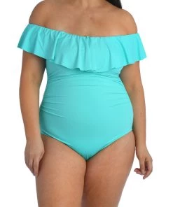 La Blanca One-Piece Island Goddess Off Shoulder Ruffle One Piece