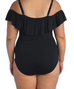 La Blanca Island Goddess Off Shoulder Ruffle One Piece One-Piece