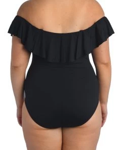 La Blanca Island Goddess Off Shoulder Ruffle One Piece One-Piece