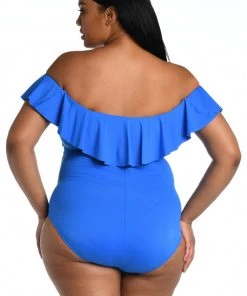 La Blanca Island Goddess Off Shoulder Ruffle One Piece One-Piece