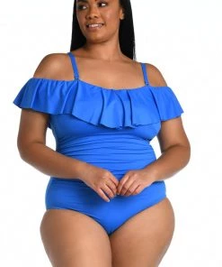 La Blanca Island Goddess Off Shoulder Ruffle One Piece One-Piece