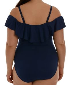 La Blanca One-Piece Island Goddess Off Shoulder Ruffle One Piece