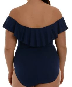 La Blanca One-Piece Island Goddess Off Shoulder Ruffle One Piece